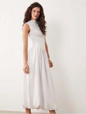 ASOS Design High Neck Dropped Waist Sleeveless Midaxi Dress Size 4 NWT